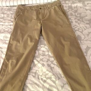 Lululemon commission slim fit tan pants size 33x34